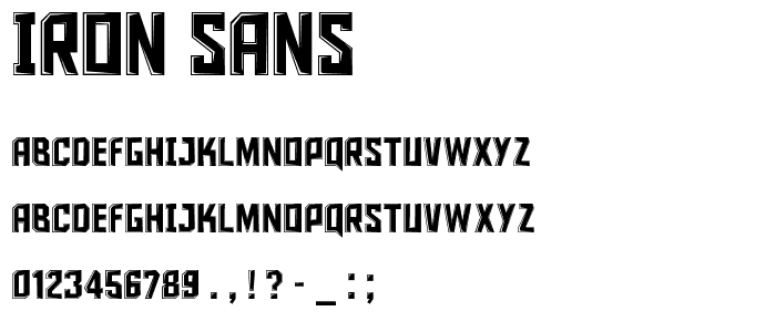Iron Sans font
